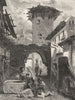 ROME. Keep of the Anguillara 1872 old antique vintage print picture