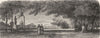 ROME. Gardens of the Pamphili Villa 1872 old antique vintage print picture