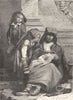 ROME. Family of Beggars 1872 old antique vintage print picture