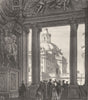 ROME. Under Portico of St Peter's(side Sacristy) 1872 old antique print