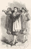 ROME. The Pope's Bearers 1872 old antique vintage print picture