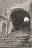 ROME. Vaulted Passage, Lucrezia Borgia's palace 1872 old antique print picture