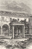 ROME. Well, Cloister of San Pietro in Vincoli 1872 old antique print picture