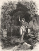 ROME. Nympheum, Fountain of Egeria 1872 old antique vintage print picture