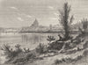 ROME. Between Ponte Molle & Monte Mario 1872 old antique vintage print picture