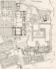 ROME. Plan of Excavations, Palatine 1872 old antique vintage map chart