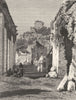 ROME. Ruins on the Palatine 1872 old antique vintage print picture
