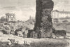 ROME. Remains of Public Palace & Loggia Farnese 1872 old antique print picture