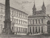 ROME. The Piazza of St John Lateran 1872 old antique vintage print picture