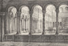 ROME. Cloister of St John Lateran 1872 old antique vintage print picture