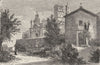 ROME. Santa Croce in Gerusalemme 1872 old antique vintage print picture