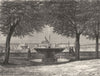 ROME. On the terrace of the Pincian 1872 old antique vintage print picture