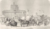 ROME. Pontifical parade, feast of Madonna 1872 old antique print picture