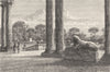 ROME. Under the Portico 1872 old antique vintage print picture