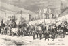 ROME. German Masquerading. March past 1872 old antique vintage print picture