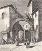 ROME. A street at Tivoli 1872 old antique vintage print picture