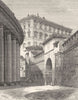 VATICAN. Porta Angelica-Pontifical House  1872 old antique print picture