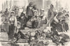 VATICAN. Awaiting lights, steps of Basilica 1872 old antique print picture