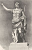 VATICAN. Augustus(Bracchio Nuovo) 1872 old antique vintage print picture