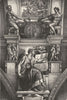VATICAN. Erythraean Sibyl(Sistine chapel ceiling) 1872 old antique print