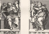 VATICAN. Prophet Joel(Sistine ceiling)Delphic Sibyl 1872 old antique print