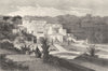 VATICAN. Gardens of the Vatican 1872 old antique vintage print picture