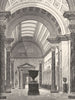 VATICAN. The Bracchio Nuovo 1872 old antique vintage print picture