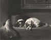 ANIMALS. The Cavalier's Pets-Landseer c1880 old antique vintage print picture