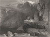 BIRDS. The Eagle's Nest-Landseer c1880 old antique vintage print picture