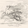 DEER. Lady of lake-Landseer c1880 old antique vintage print picture