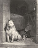 DOGS. Low life-Landseer c1880 old antique vintage print picture
