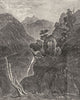MOUNTAINS. Mountain Stream-Landseer c1880 old antique vintage print picture