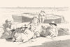 SUSSEX. Beach, Hastings-Landseer c1880 old antique vintage print picture
