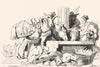 SWITZERLAND. Fountain. Geneva-Landseer c1880 old antique vintage print picture