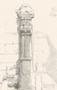 GERMANY. A Pump at Frankfurt-Landseer c1880 old antique vintage print picture