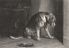 DOGS. The friend in suspense-Landseer c1880 old antique vintage print picture
