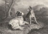 DOGS. The Twa dogs-Landseer c1880 old antique vintage print picture