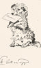 DOGS. A letter carrier-Landseer c1880 old antique vintage print picture