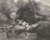 DOGS. The dog and the shadow-Landseer c1880 old antique vintage print picture