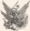 VENICE. The winged lion of Venice-2 1880 old antique vintage print picture