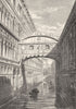 VENICE. The Bridge of Sighs 1880 old antique vintage print picture