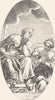 VENICE. Group, Zelotti-Ceiling of hall council 10 1880 old antique print
