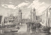 VENICE. Entrance of the Arsenal 1880 old antique vintage print picture