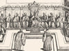 VENICE. Doge & Signory in Council, after Vecellio 1880 old antique print