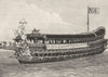 VENICE. Bucentaur(from model preserved, Arsenal) 1880 old antique print