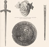 VENICE. Iron helmet, repousse-Ziani; Doge's Armour 1880 old antique print