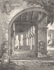 VENICE. Cloister of Sta Fosca-Torcello 1880 old antique vintage print picture