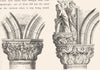 VENICE. Portico, Ducal Palace; Porta Della Carta 1880 old antique print