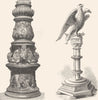 VENICE. Pedestal; Byzantine lectern, Morosini 1880 old antique print picture