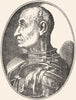 VENICE. Bartolomeo Colleoni, 1400-1488 Army general 1880 old antique print